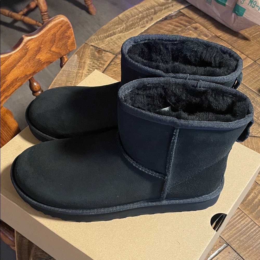 UGG Black Ankle Boots Classic Mini II
